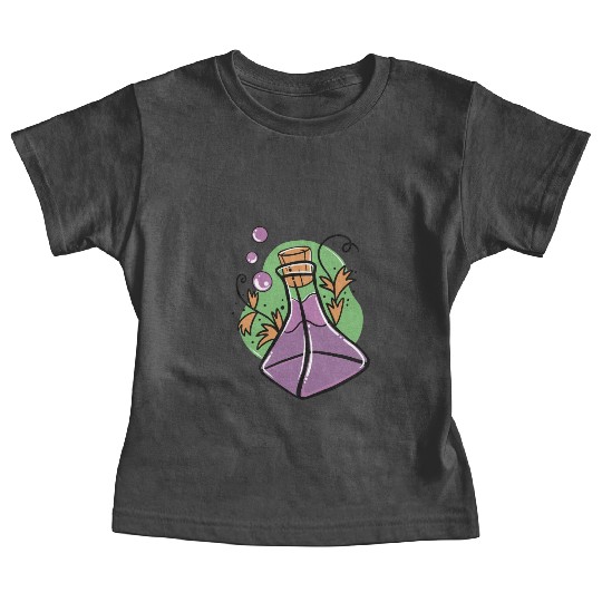 A glass of purple poison with Fall leaves Baby Tees