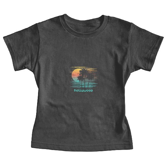 Hollywood California Stylish Souvenir Vacation Baby Tees