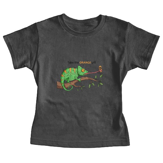 Bitcoin Chameleon BTC logo Crypto lover Hodl Baby Tees