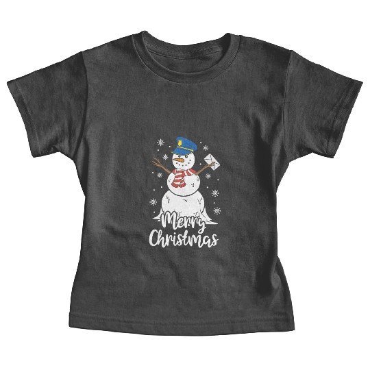 Christmas Funny Postman Mailman Snowman Xmas Gift Baby Tees