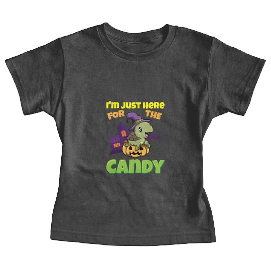 I'm Just Here For The Candy Scary Halloween Beast Baby Tees
