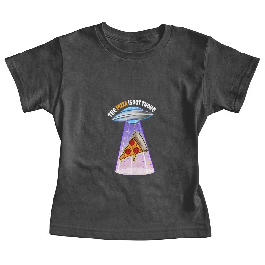 Funny Pizza UFO Alien Abduction Baby Tees