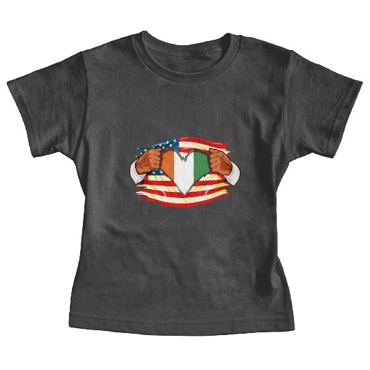 Ivorians Who Live in America Ivory Coast Flag Baby Tees