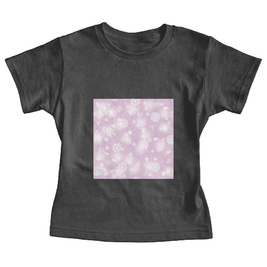 Violet Snowflakes Pattern Baby Tees