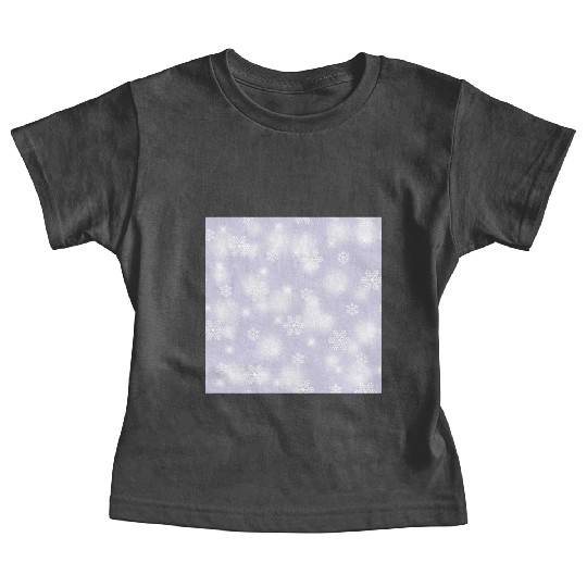 Lavender Snowflakes Pattern Baby Tees