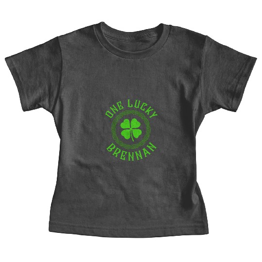 One Lucky Brennan Irish Family 4 Leaf Clover Baby Tees