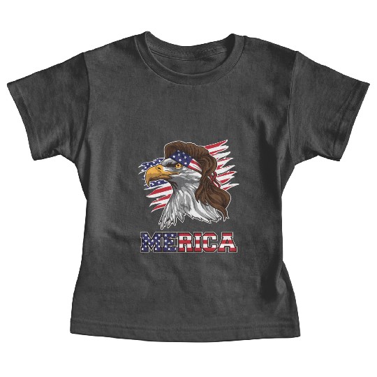 American Bald Eagle Mullet Merica Bird Of Prey Baby Tees