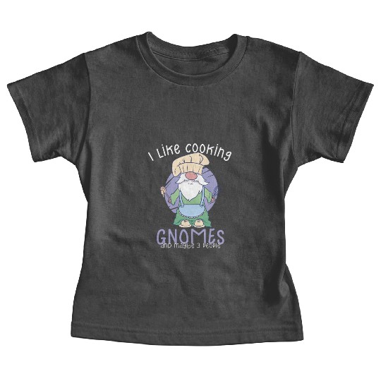 Cooking Cook Chef Gnomes Gnome Lover Funny Gnome Baby Tees