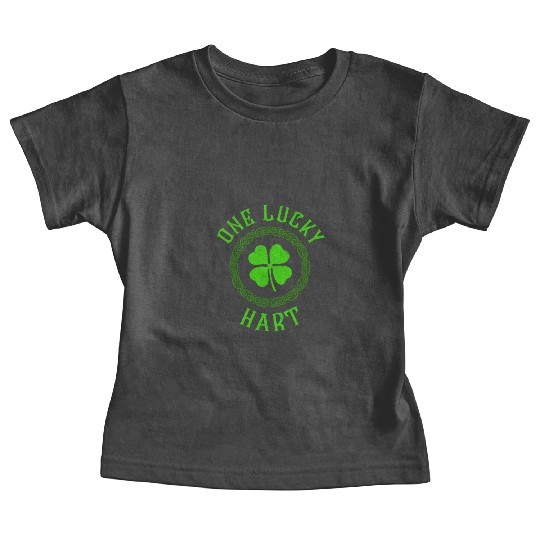 One Lucky Hart Irish Family Four Leaf Clover Baby Tees