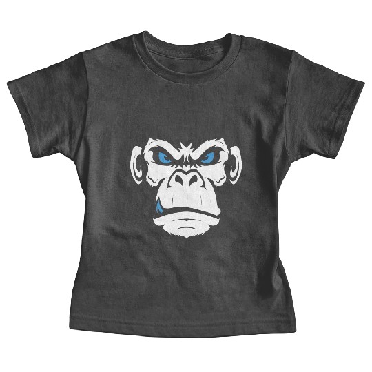 Monkey Head Angry Monkey Face Baby Tees