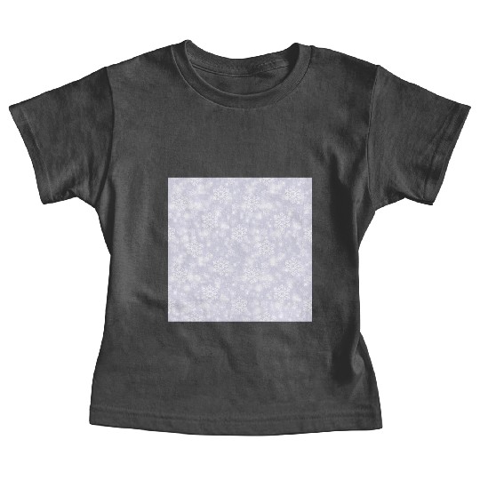 Lavender Snowflakes Pattern Baby Tees