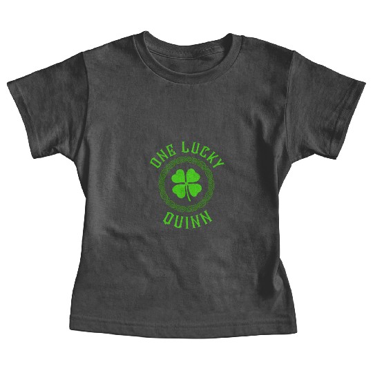 One Lucky Quinn Irish Family Four Leaf Clover Baby Tees