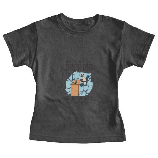 Working Busy Cat Employee Cat Owner Worker Baby Tees