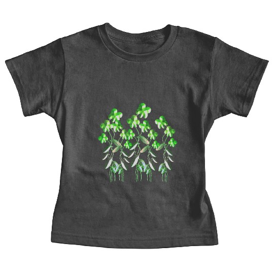 green flowers icon glitter plants Baby Tees
