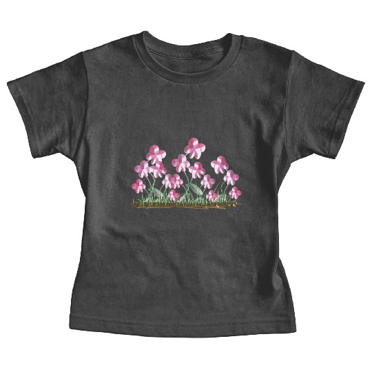 plants pink flowers nature icon Baby Tees