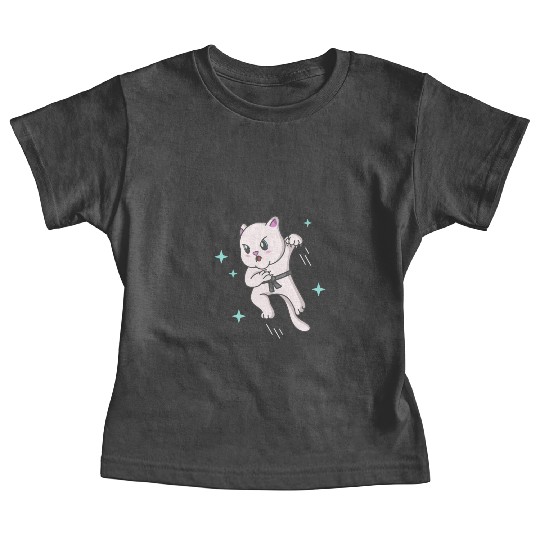 Kawaii Cat Ninja Kitten Fighter Karate Baby Tees