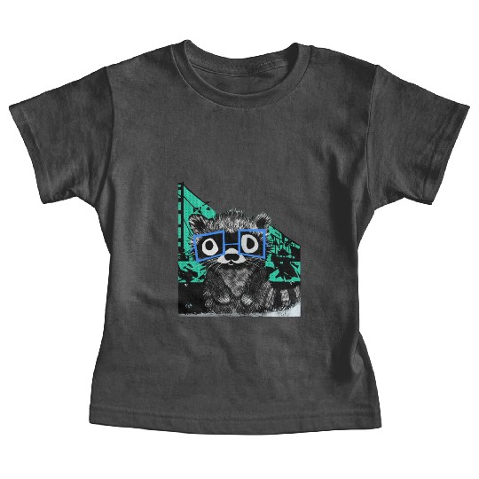 Raccoon #3 Mary Jane Bookworm Baby Tees