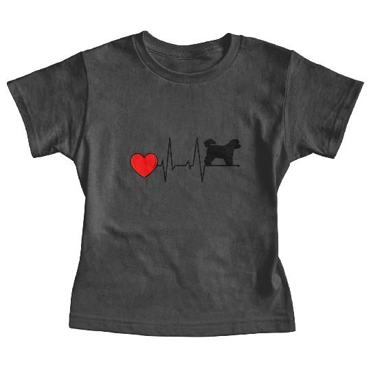Bichon Frise Mom Heartbeat I Love My Black Baby Tees