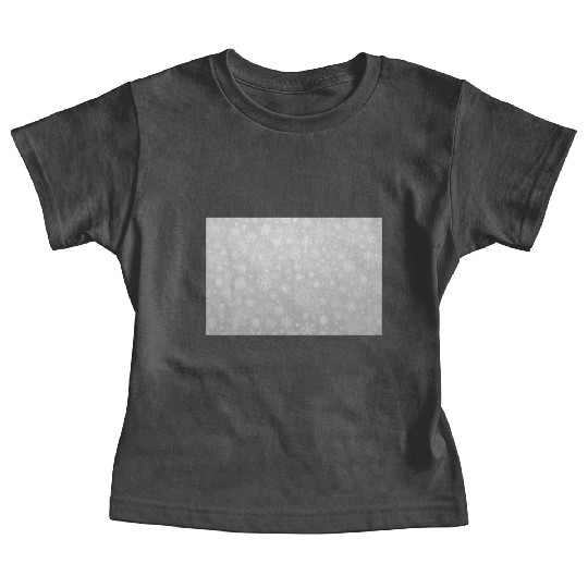 Abstract Grey Snowflakes Pattern Baby Tees