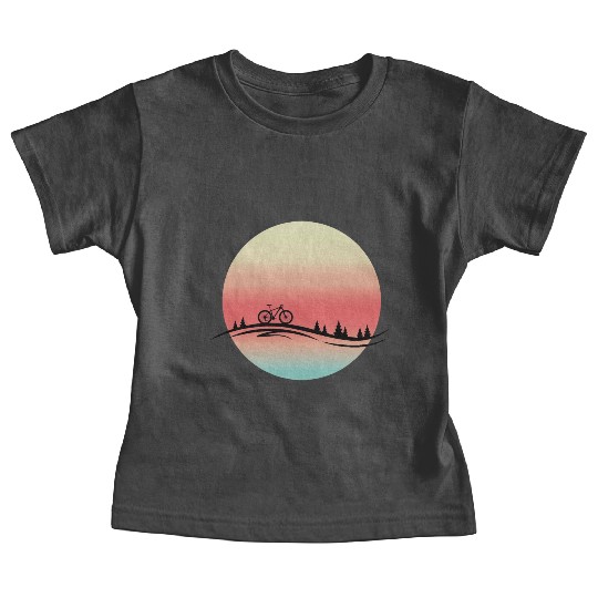 Gift idea. Bike on a sunset. Ideal for a birthday. Baby Tees