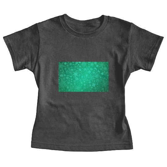 Abstract Green Christmas Winter Pattern Baby Tees