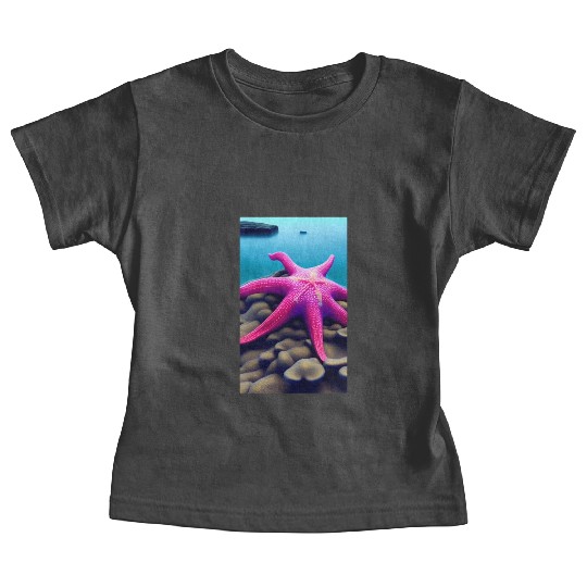 Pink starfish Baby Tees