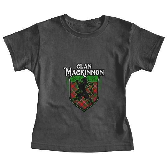 Clan MacKinnon Scottish Tartan Rampant Lion Celtic Baby Tees