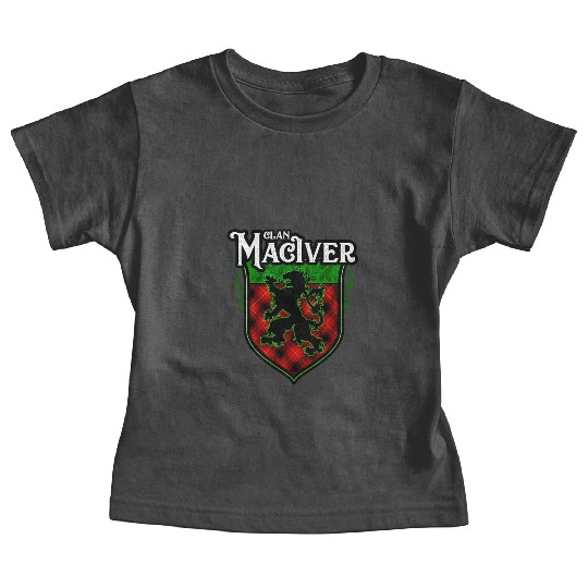Clan MacIver Scottish Tartan Rampant Lion Celtic Baby Tees