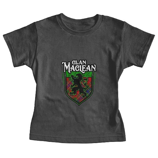 Clan MacLean Scottish Tartan Rampant Lion Celtic Baby Tees