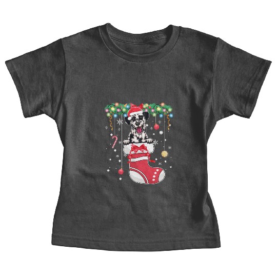 Dalmatian Dog Lover Christmas - Dog Christmas Stoc Baby Tees