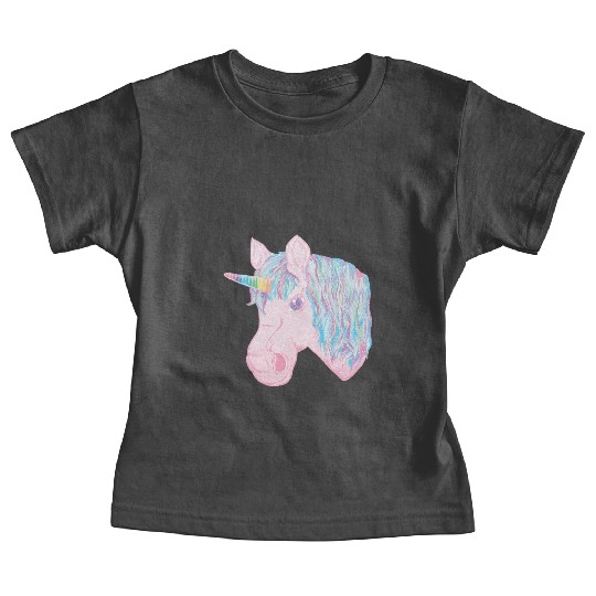 kawaii rainbow unicorn Baby Tees