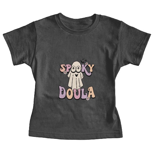 Cute Spooky Doula Halloween Retro Baby Tees