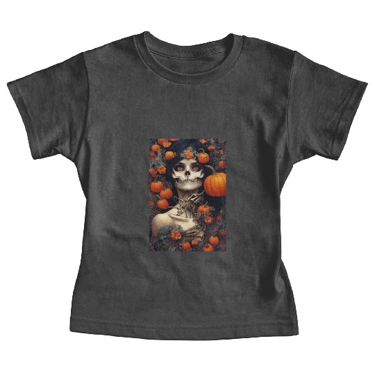 Skull Pumpkin Halloween Baby Tees