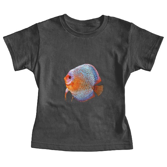 DISCUS FISH - Snakeskin, orange/blue Baby Tees