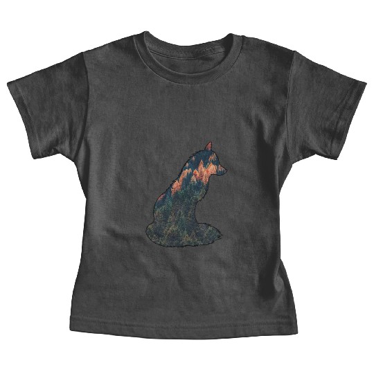Silent Fox in the Forest Nature Wilderness Autumn Baby Tees