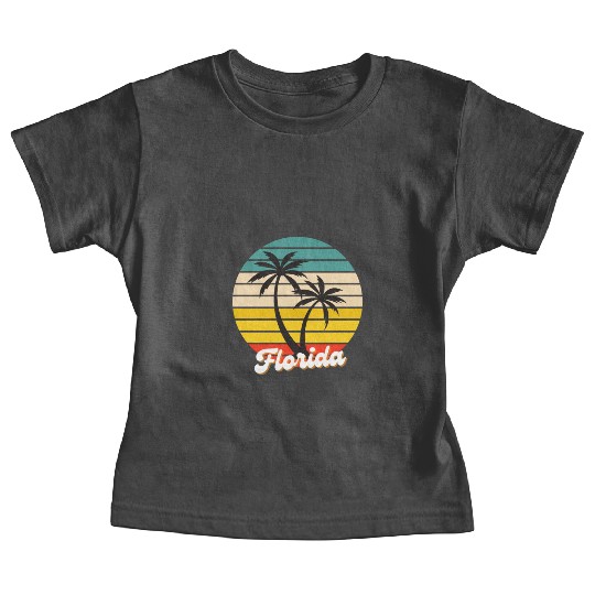 Florida palm tree Retro Baby Tees