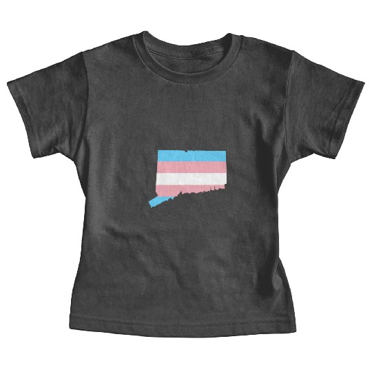 Trans Flag Connecticut LGBT Pride Support Baby Tees