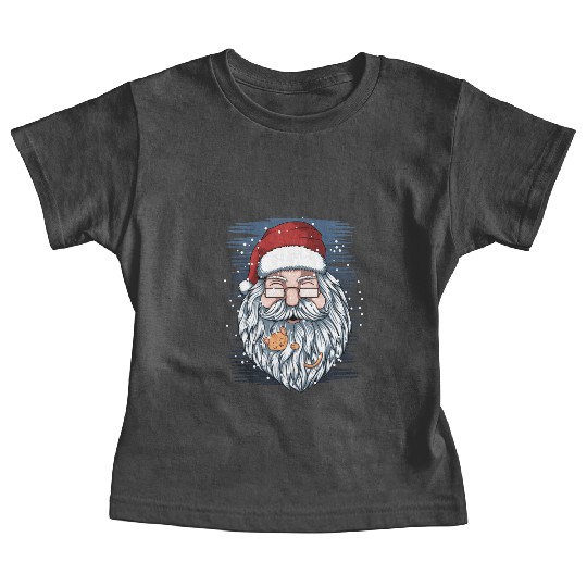 santa and kittens merry christmas Baby Tees