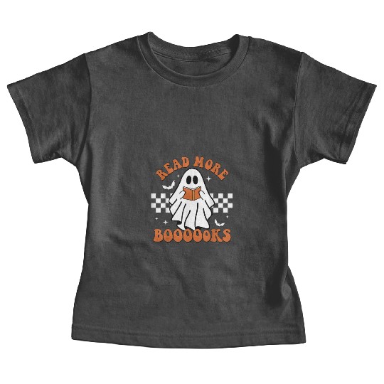 Cute Booooks Ghost Read More Books Funny Teacher Baby Tees