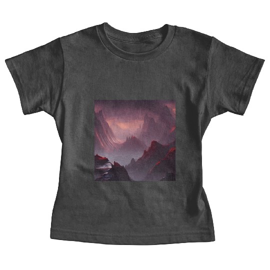 Red Mountains on a Alien Planet Baby Tees