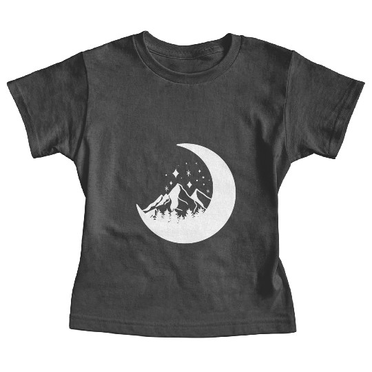 Mountains in the moon Full moon Baby Tees