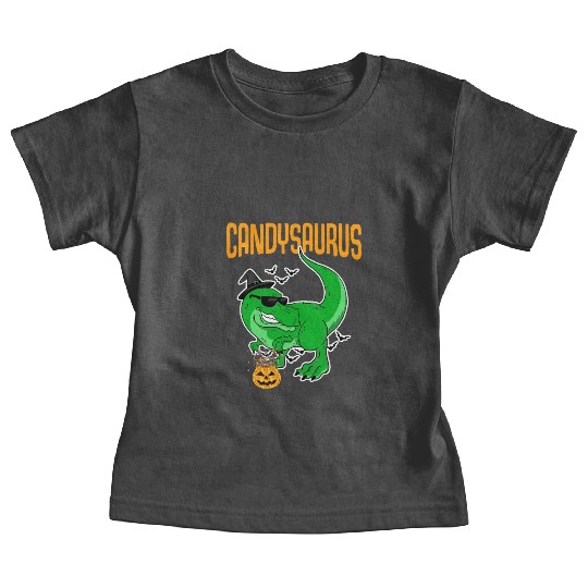Candysaurus Creepy Trex With Pumpkin Face For Baby Tees
