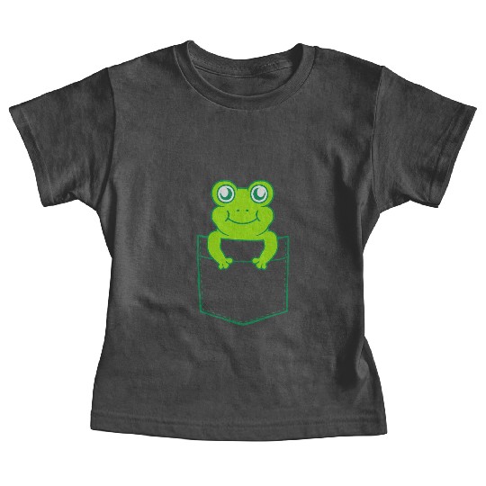 Baby Tees pocket small cute frog