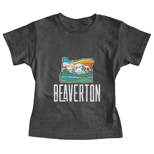 Beaverton Vintage Oregon Nature Outdoors Retro Gra Baby Tees