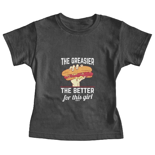 Girl woman Sandwich Fast Food Baby Tees