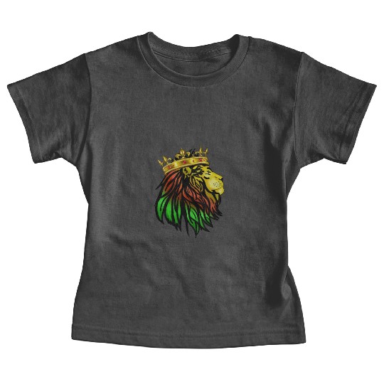African Lion With Crown, African Colors Baby Tees