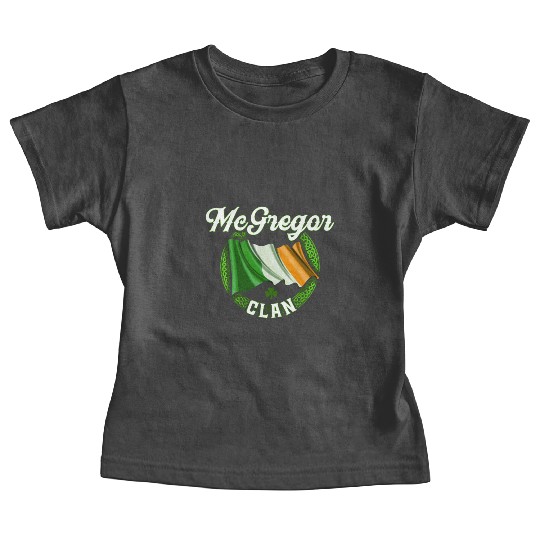 Mcgregor Surname Irish Last Name Ireland Flag Baby Tees