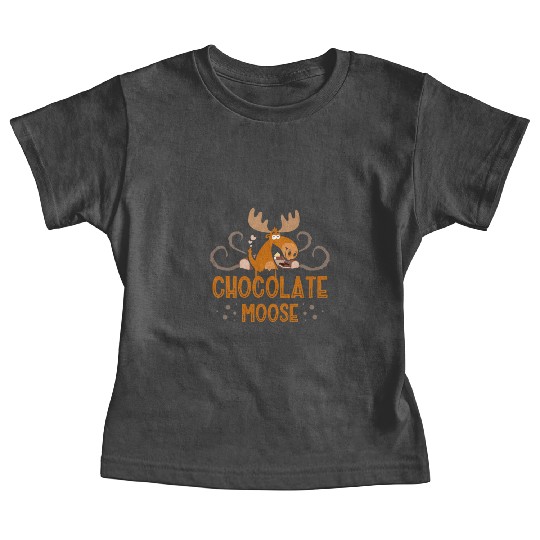Chocolate Moose Wildlife Animal Alces Choco Deer Baby Tees