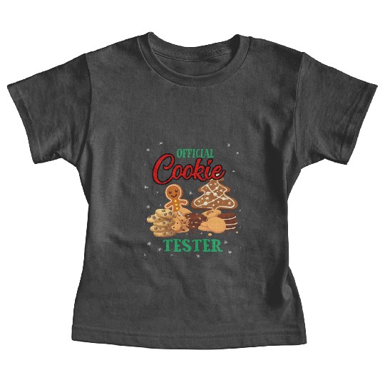 Official Cookie Taster Christmas Cute Holiday Baby Tees