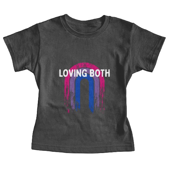 Loving Both Bisexual LGBTQ Bi Pride Gender Baby Tees